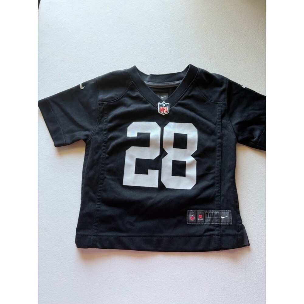NFL Kids Black Jersey Top with White #28